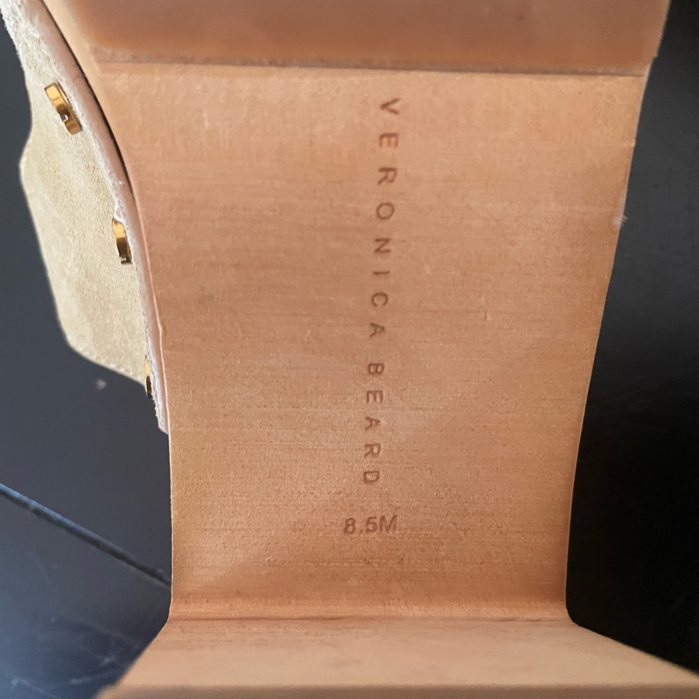 Veronica Beard Gold Buckle Tan Sandals - Picture 3 of 3